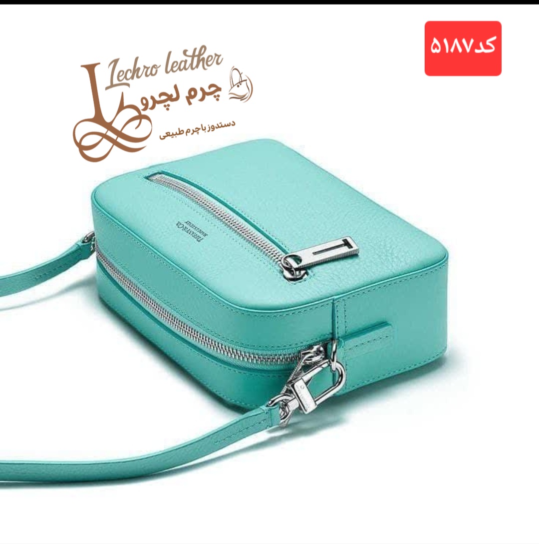 کیف دوشی زنانه چرم طبیعی و دستدوز چرم لچرو کد۵۱۸۷