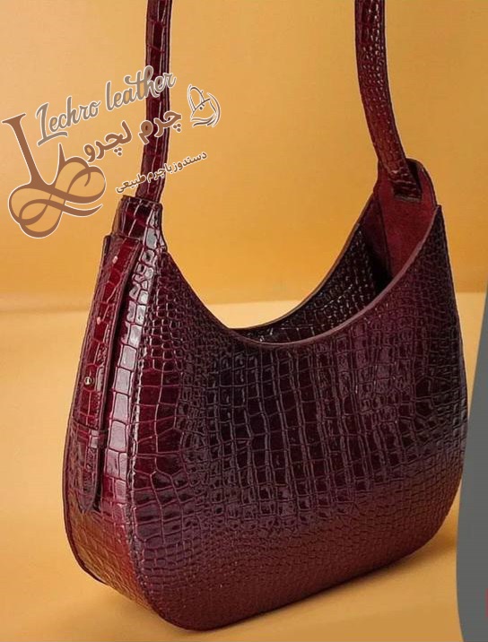 کیف دوشی زنانه چرم طبیعی و دستدوز چرم لِچرو ۸۲۸۸